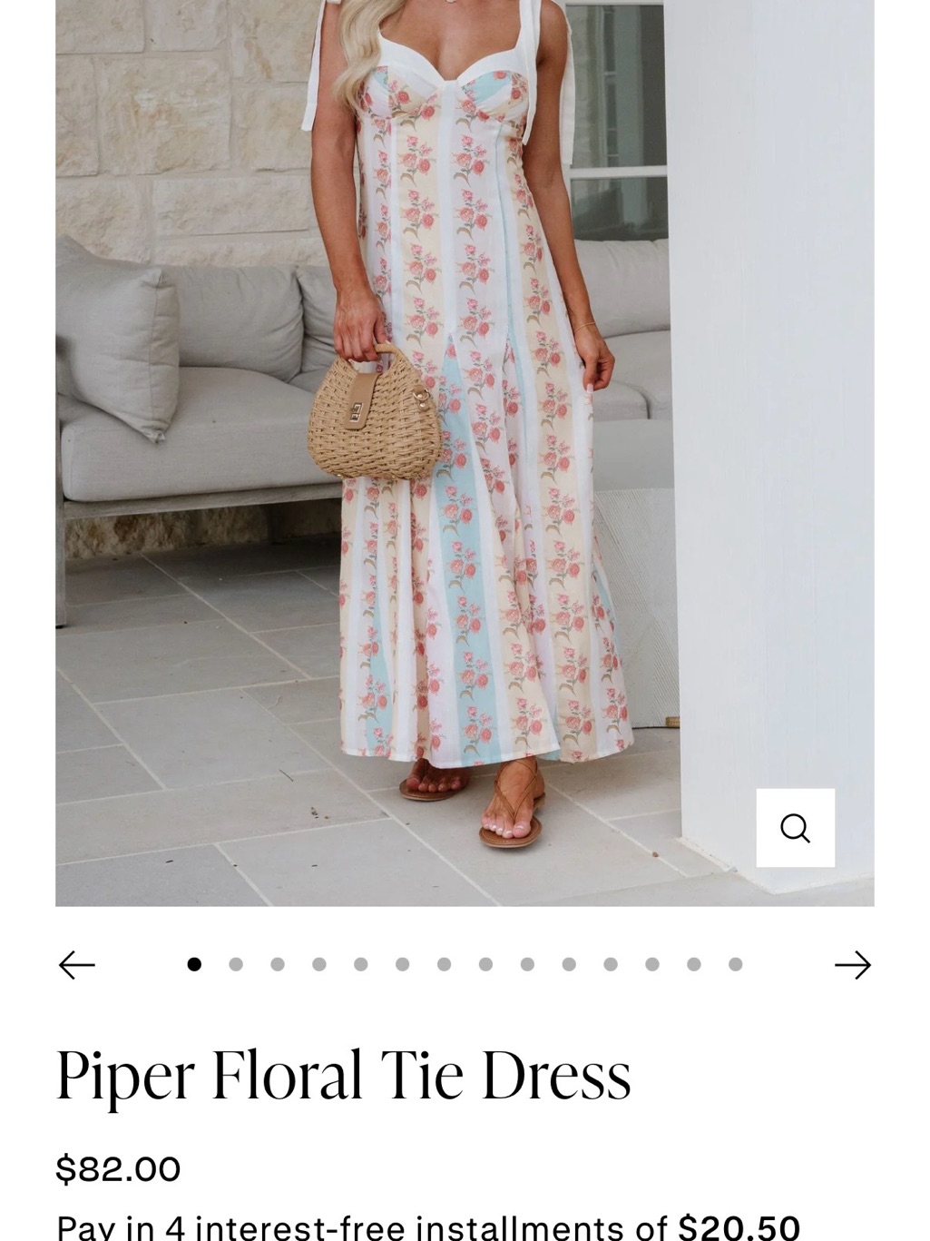 Floral Tie-Shoulder Maxi Dress